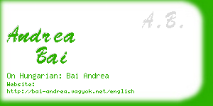 andrea bai business card